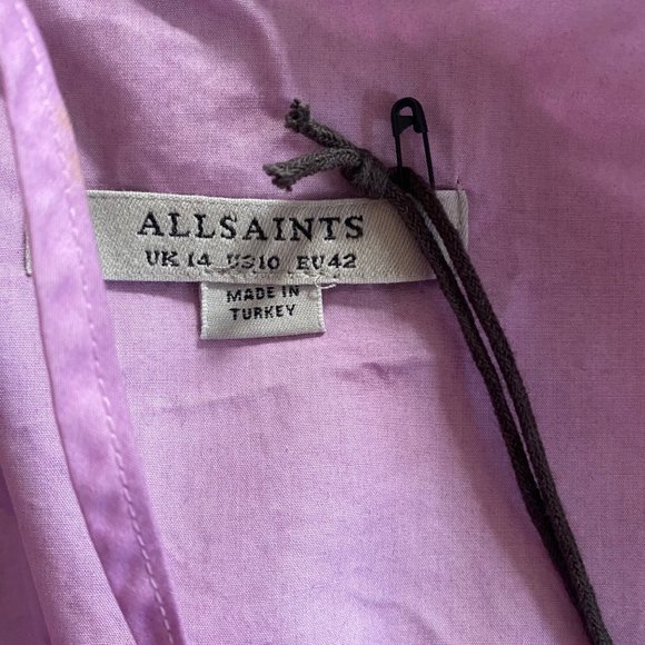 Allsaints Caro Dipdye Midi Dress 10 NWT - Picture 6 of 8